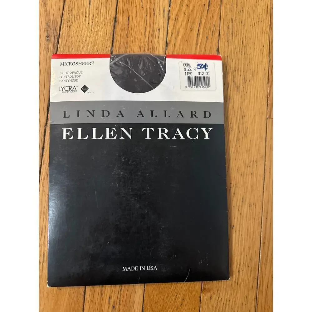 NEW Vintage Black Pantyhose Leggs Ellen Tracy